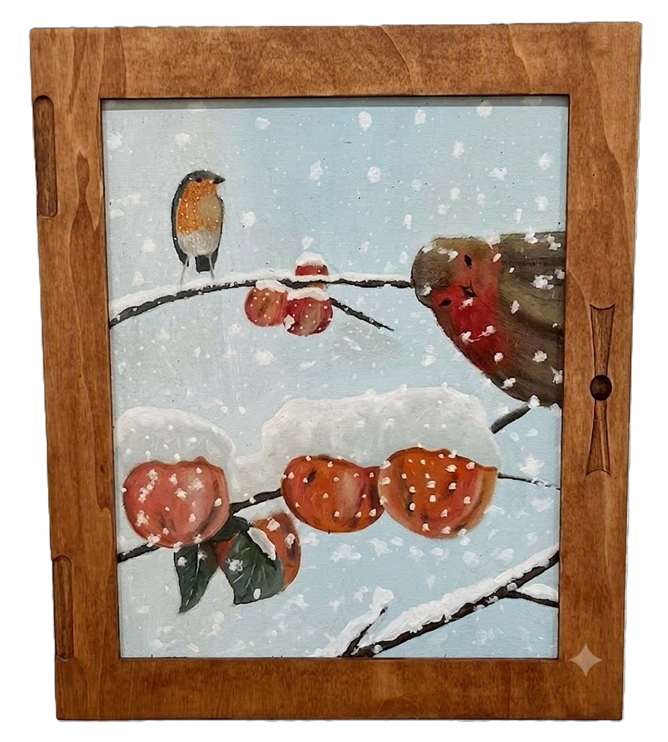 Il quadro del pettirosso dipinto da Palini Aurelio